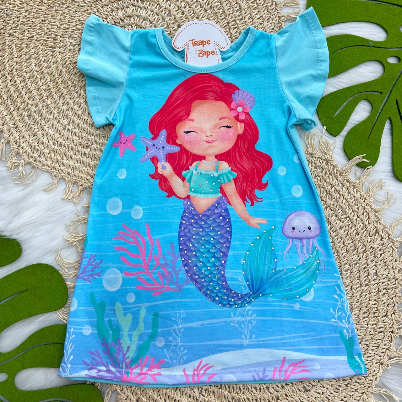 Vestido Sereia Verde Agua